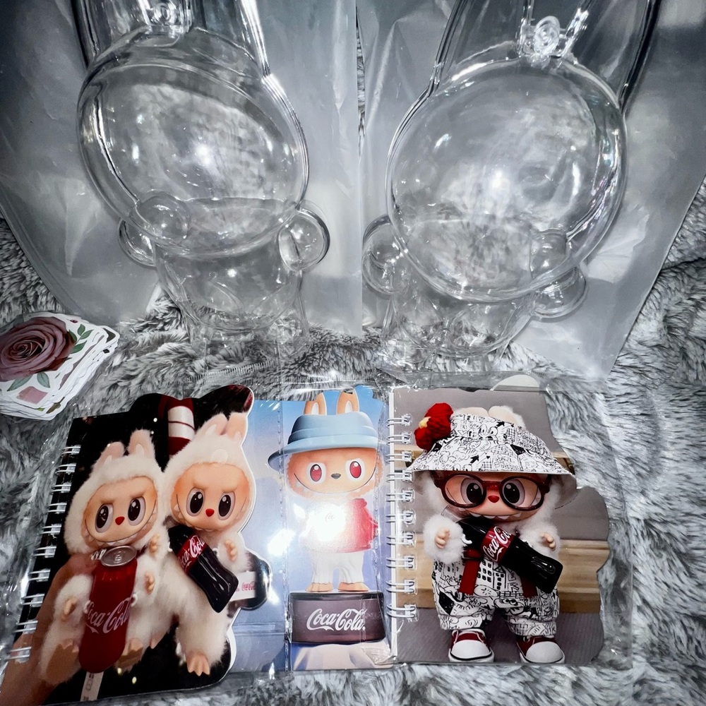 La bubu plastic case holders Coca Cola labubu Notebooks
